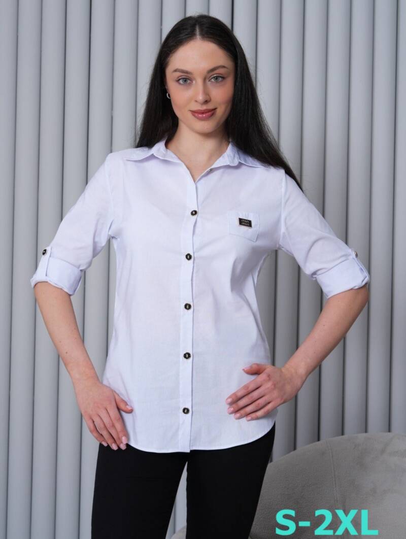  Koszula damska (Turecki produkt) Roz S-2XL, 1 Kolor  Paczka 5 szt